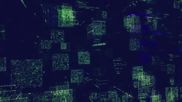 Abstrakt Teknisk Digital Bakgrund Animering Kretskort Begreppet Artificiell Intelligens — Stockvideo