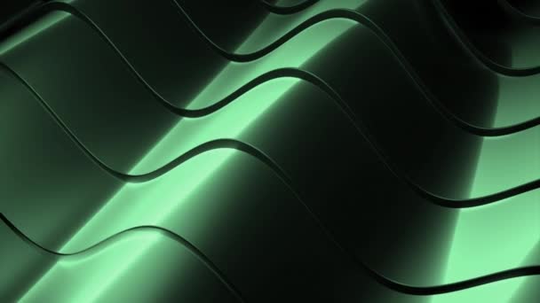 Смуги Металевою Текстурою Рухаються Хвилями Дизайн Хвилясті Смуги Металевою Текстурою — стокове відео