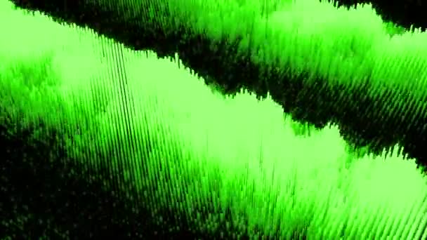 Кіберчастинки Рухаються Потоці Хвиль Дизайн Переміщення Ліній Кіберхвиль Поверхні Текстура — стокове відео