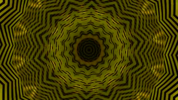 移动三角形线的催眠模式 Zigzag线的催眠模式 脉动催眠模式圆形线中的Zigzags — 图库视频影像