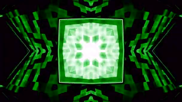 Psychodeliczna Animacja Hipnotycznym Wzorem Kwadratów Projektowanie Kalejdoskopowa Animacja Poruszającego Się — Wideo stockowe