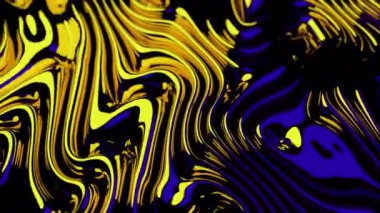 Soyut dalgalı mavi ve sarı renk arkaplanı. Tasarım. Sanal dalgalanma dokusu