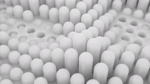 Анотація Динамічної Анімованої Хвилі Рухомої Структури Барвистих Стовпчиків Або Блоків — стокове відео
