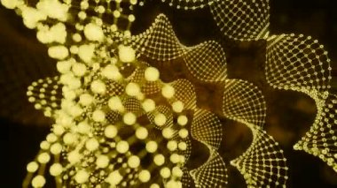  Soyut teknoloji büyük veri arkaplanı. Tasarım. Siyah arkaplanda dönen noktalı spiraller