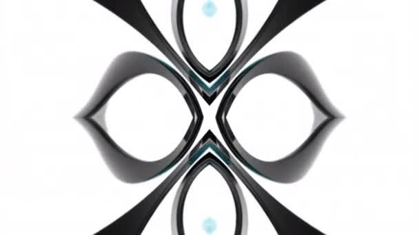 Ilusão Óptica Com Formas Fractais Desenho Contexto Caleidoscópico Tecnológico — Vídeo de Stock