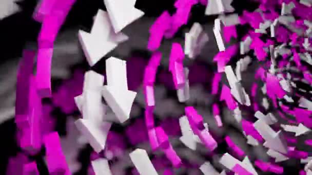 Flechas Coloridas Giratorias Abstractas Diseño Concepto Encontrar Camino — Vídeo de stock