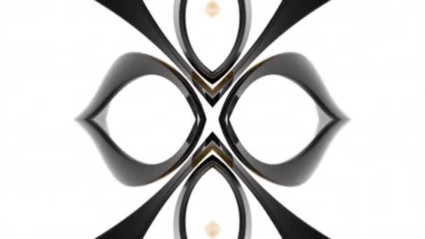 Ilusión Óptica Con Formas Fractales Diseño Fondo Caleidoscópico Tecnológico — Vídeos de Stock