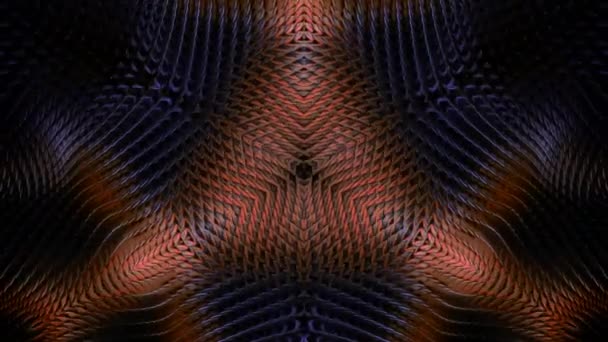 Schlangenartig Verwandelnde Textur Design Kaleidoskop Hintergrund Mit Leuchtfackeln Die Wie — Stockvideo