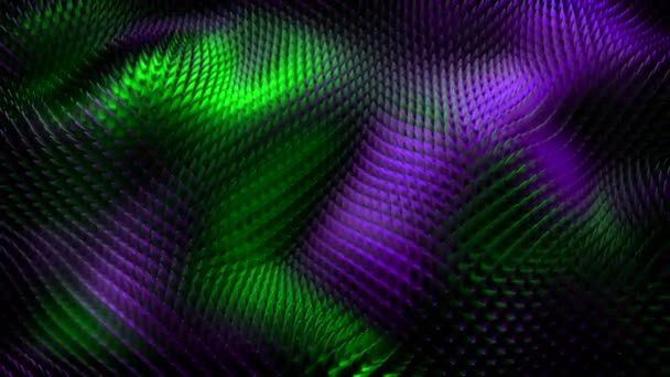 Tecnología Fondo Onda Digital Diseño Hermosa Textura Partículas Metálicas Brillantes — Vídeo de stock