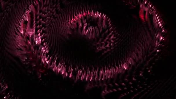 脉动声波环的背景 许多小刺的脉动质感 — 图库视频影像