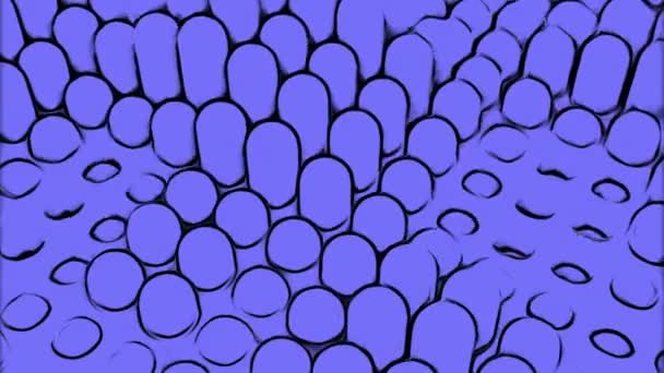 上下滑动着紫色的柱子 长3D形状波浪形背景卡通风格 — 图库视频影像