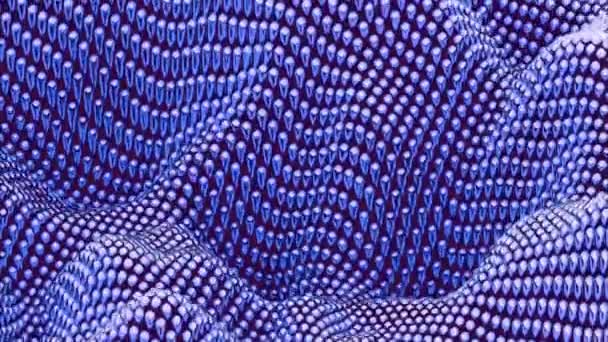 Полотно Хвилі Дрібних Сфер Дизайн Металеві Світяться Намистини Рухаються Вгору — стокове відео