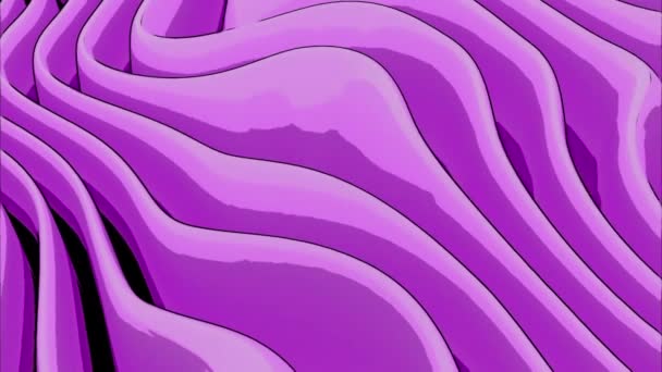 Гибкие Розовые Складки Стиле Мультфильма Дизайн Расслабляющий Махание Изменение Складки — стоковое видео