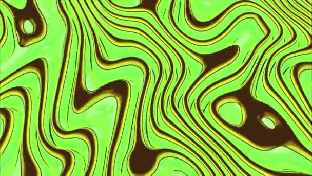 Abstrato Gradiente Ondas Fundo Desenho Tons Verdes Curvas Transformadoras — Vídeo de Stock