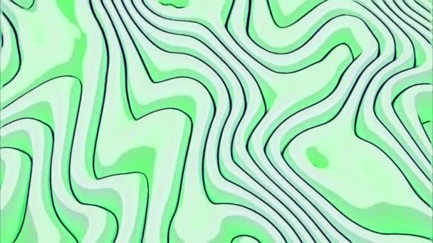 Абстрактные Градиентные Волны Фон Дизайн Зеленые Тона Кривых Преобразования — стоковое видео
