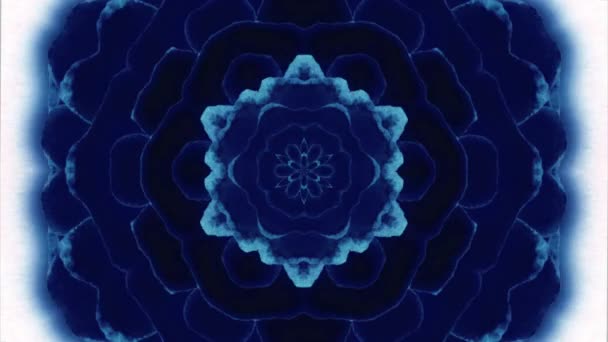 Abstract Kaleidoscope Background Animation Glowing Lines Creating Symmetrical Kaleidoscope Structure — Stock Video