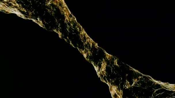 검은색 배경에 깨끗한 소용돌이 트위스터 토네이도의 소용돌이 애니메이션 대각선 흐르는 — 비디오