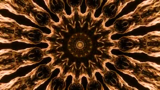 Kaleidoskopische Muster Die Wie Sonne Mit Sich Ausbreitenden Strahlen Aussehen — Stockvideo