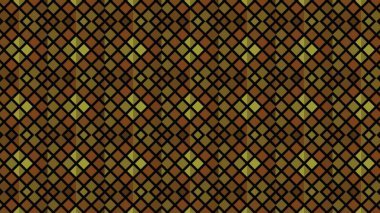 Soyut turuncu mozaik fayans duvarı. Hareket. Küçük eşkenar dörtgenlerle süslemeli desen