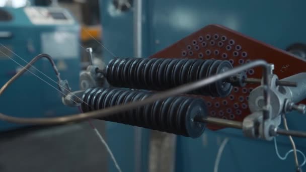 Bakır Telli Bobin Bobini Makinesi Yaratıcı Fabrikada Yuvarlanan Kablolar Için — Stok video