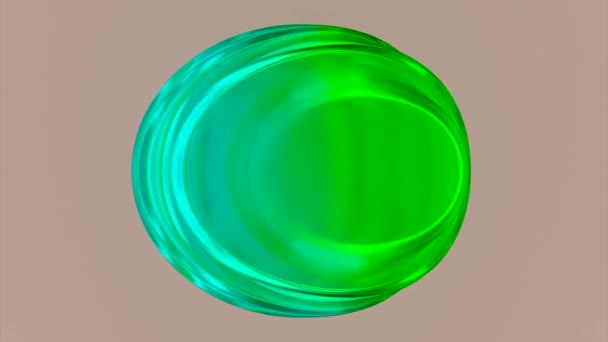 リップルが付いている抽象的な大きい液体低下 デザイン 楕円形の3D液体の形 — ストック動画
