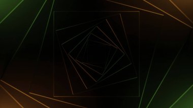 Işık ve geometri siluetleri ile soyut optik illüzyon bir tünel etkisi yaratır. Tasarım. İçerideki dönüşüm koridorunda ilerliyor.