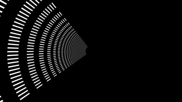 Безшовні Кадри Обертовою Штриховою Гіпнотичною Спіраль Циклічна Анімована Фонова Послідовність — стокове відео