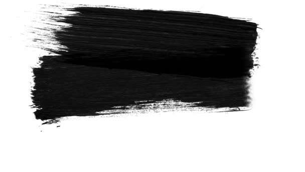 Абстрактный Штрих Кистью Черно Белый Переходный Фон Анимация Всплеска Краски — стоковое видео