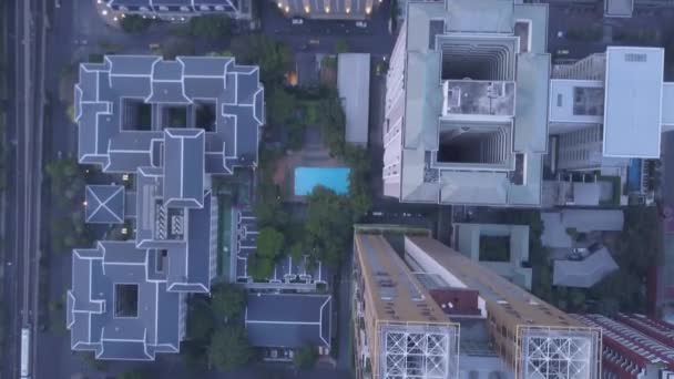 Modern Districts Bangkok Thailand Aerial Bird Eye View Thailand Marathon — Stock Video