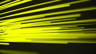 Güzel ışık fotonlar hızlı sarı renk çalışan. Dijital tasarım konsepti. Parlayan satırlarının ilmekledi animasyon.