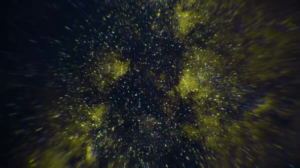 Космические Звезды Путешествуют Бесшовный Цикл Летят Сквозь Звезды Туманности — стоковое видео