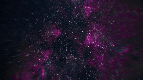 Space Stars Travel Seamless Looping Flying Stars Nebulas — Stock Video