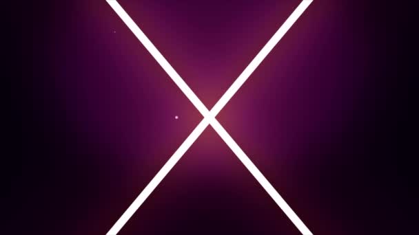 クロス レーザー ラインの同期運動 フレア光の効果 — ストック動画