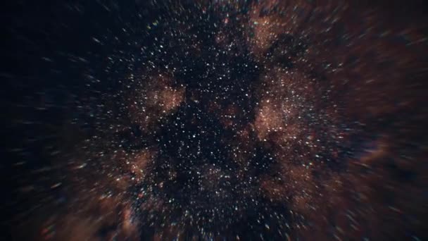 Estrelas Espaciais Viajam Looping Sem Costura Voando Através Das Estrelas — Vídeo de Stock