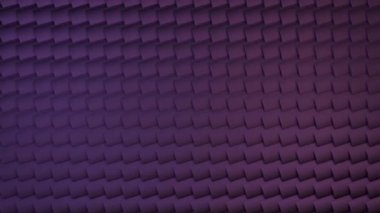 Soyut Çokgen Geometrik Yüzey Döngüsü. Saf mor mimari küçük üçgenler dalgalanırken hafif, zarif, yumuşak, düşük polimer, rastgele hareket arkaplanı. Kusursuz döngü.