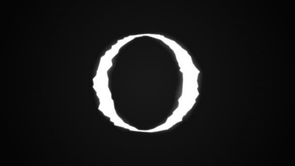 黑色背景上的抽象圆圈 圆圈就像从环电影在黑色 — 图库视频影像