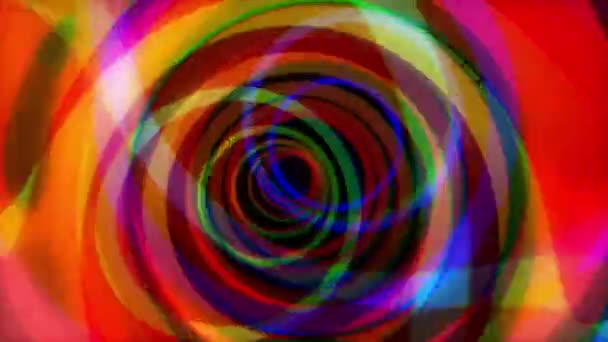 Beau Voyage Abstrait Animation Transparente Cercles Animation Hallucinations — Video