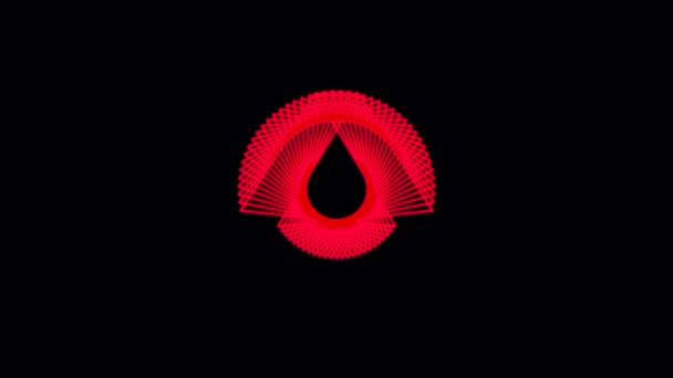 Анотація Обертовими Трикутниками Чорному Фоні Комп Ютерного Візуалізатора — стокове відео