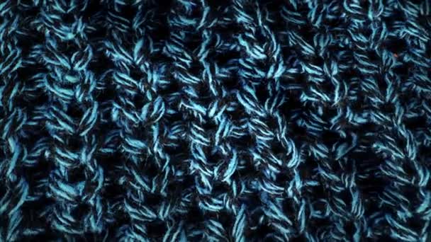 ウールのテクスチャ ドレープのテキスタイル パターンのクローズ アップです ウール テクスチャ生地背景 繊細なスレッドの表示の詳細については 織物を構成します — ストック動画