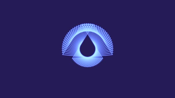 Abstrakt Animation Med Roterande Trianglar Violett Bakgrund Datorrenderare — Stockvideo