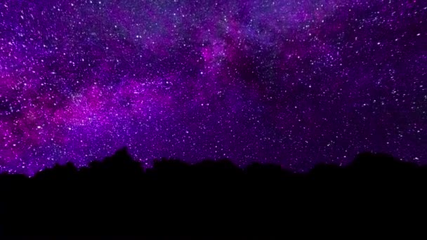 Vintergatan Visas Bakom Träden Perseid Meteorregn Bristlecone Vintergatan Timelapse Night — Stockvideo