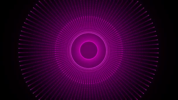能量色环 球面动画周期旋转的循环风格 发光的抽象曲线 — 图库视频影像
