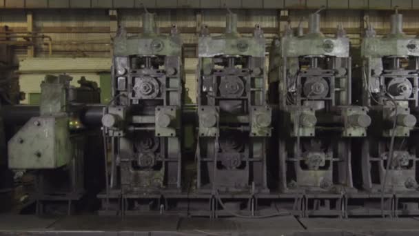 Macchine Laminazione Dei Metalli Fabbrica Mulino Tubi Presso Stabilimento — Video Stock
