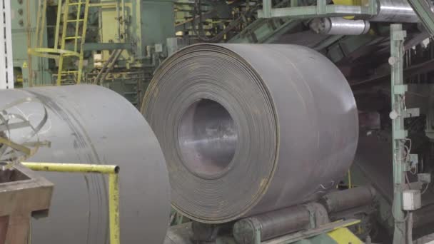 Máquina Bobinas Metal Máquina Fábrica Máquina Para Laminação Chapa Aço — Vídeo de Stock