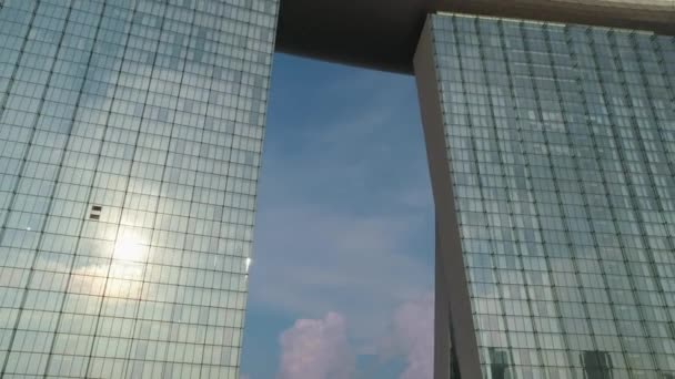 Luftaufnahme Von Marina Bay Sands Singapore Schuss Luftaufnahme Der Skyline — Stockvideo