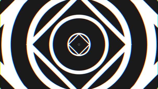 Black White Seamless Looping Hypnosis Spiral Background Circles Hypnotic Animation — Stock Video
