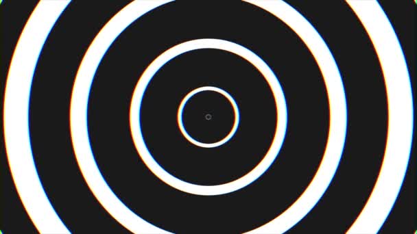 Fondo Espiral Hipnosis Looping Sin Costura Blanco Negro Círculos Animación — Vídeos de Stock