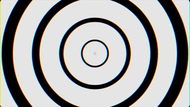 黒と白のシームレスなループ催眠スパイラル背景 円催眠アニメーション 催眠グラフィック効果 — ストック動画