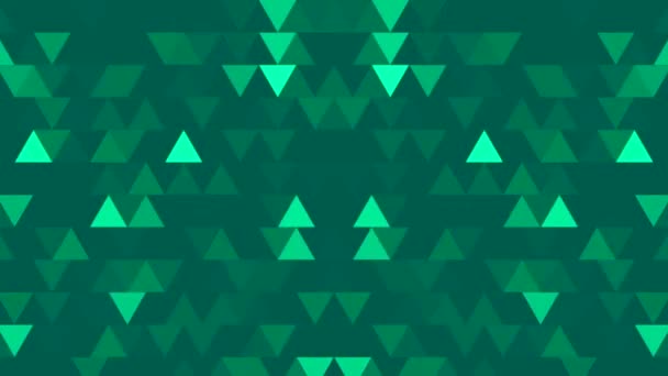 Loop Fundo Abstrato Triângulos Coloridos Padrão Geométrico Pixelado Azulejo Mosaico — Vídeo de Stock