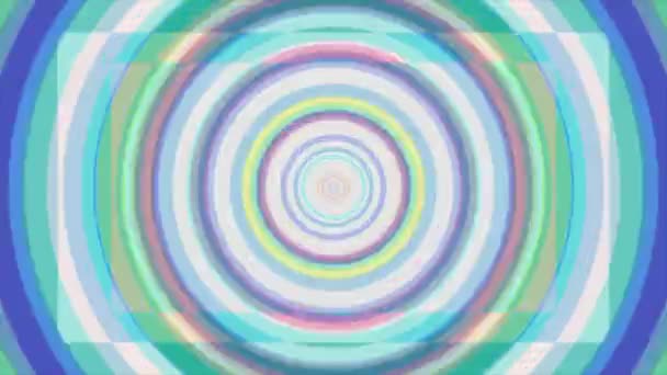 Fond Spirale Hypnotique Coloré Animé Boucle Sans Couture Cercles Forme — Video